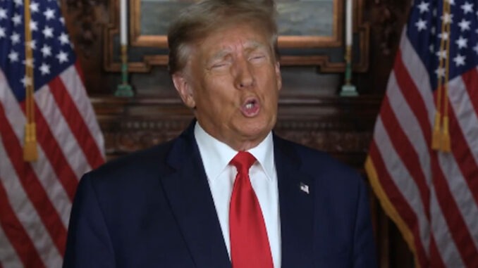 Donald Trump making that stupid face he makes