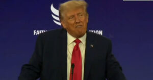 Donald Trump explaining we need a 'new law' to deal with 'Marxists' in our country.