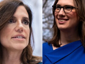 GOP Rep Nancy Mace (left) and transgender Dem Rep. Sarah McBride (right)